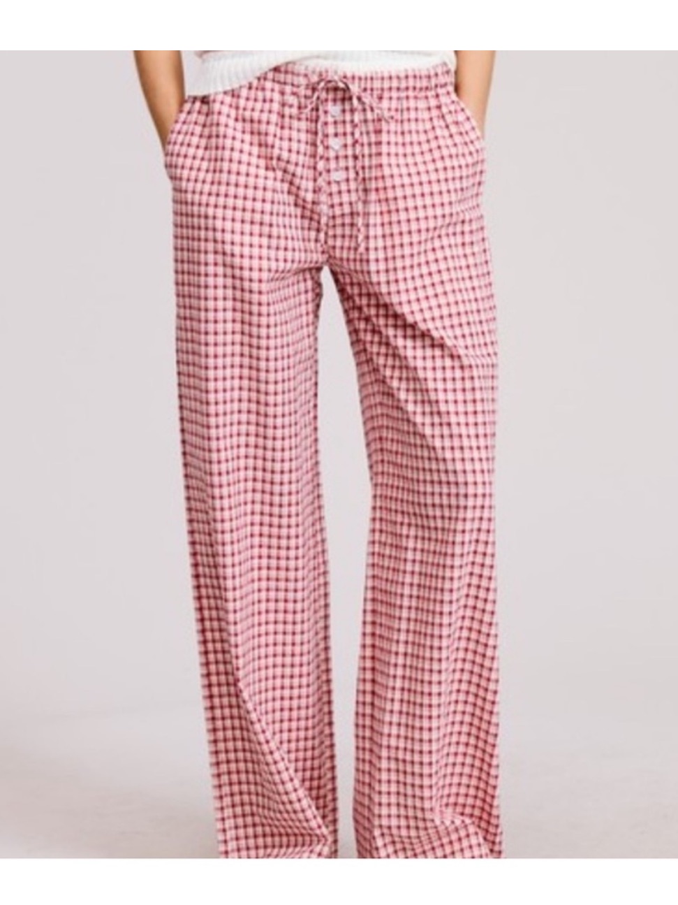 Mimosa Ginham Checkered Wide Leg Lounge Pants Sz Sm. Like New.